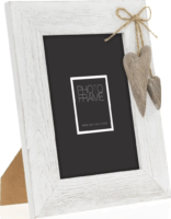 ZEP RE646W 10x15cm Fa képkeret szív dekorációval - Fehér