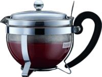 Bodum 12030-16 Teáskanna Szűrővel 0,5L - Átlátszó/ Ezüst