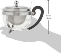 Bodum 12030-16 Teáskanna Szűrővel 0,5L - Átlátszó/ Ezüst