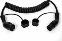 Defenzo DEF1035 Type-2 Elektromos autó spirál töltőkábel 7m (22kW - 32A) - Fekete