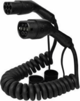 Defenzo DEF1035 Type-2 Elektromos autó spirál töltőkábel 7m (22kW - 32A) - Fekete