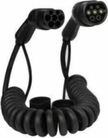 Defenzo DEF1035 Type-2 Elektromos autó spirál töltőkábel 7m (22kW - 32A) - Fekete