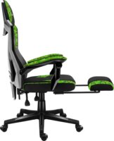 Huzaro Combat 3.1 Pixel Gamer szék lábtartóval - Fekete / Zöld