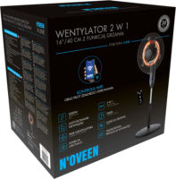 N'oveen F740 2 az 1-ben Okos Ventilátor Fűtési funkcióval Ø 40cm - Fekete