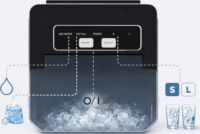 Carruzzo Q77A Automata Jégkocka készítő gép 1.3L - Fekete