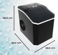 Carruzzo Q77A Automata Jégkocka készítő gép 1.3L - Fekete