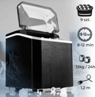 Carruzzo Q77A Automata Jégkocka készítő gép 1.3L - Fekete