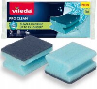 Vileda Pro Clean Súrolószivacs készlet 3 darab - Szürke / Kék