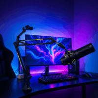 Thonet & Vander VX100 Asztalra fogatható RGB LED Mikrofon tartó kar - Fekete