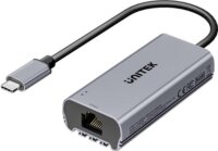 Unitek U1343AGY01 USB-C apa - RJ45 anya Átalakító Adapter - Szürke
