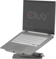 Club 3D CSV-2554 Laptop tartó Alumínium Állvány + beépített USB-C HUB 100W - Ezüst