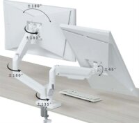 Gembird MA-DA2-06-W 17"-32" Monitor Asztali Tartó Konzol - Fehér (2 kijelző)
