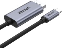 Unitek V1409A USB‑C apa - DisplayPort apa Gender Changer Átalakító Adapter 2m - Fekete/Ezüst