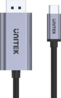 Unitek V1409A USB‑C apa - DisplayPort apa Gender Changer Átalakító Adapter 2m - Fekete/Ezüst