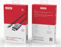 Unitek V1409A USB‑C apa - DisplayPort apa Gender Changer Átalakító Adapter 2m - Fekete/Ezüst