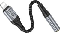 Hoco LS36A Lightning apa - 3,5mm Jack anya Átalakító Adapter - Ezüst/Fekete