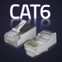 Qoltec 54556 Moduláris RJ45 CAT6 FTP csatlakozó (100db/csomag)