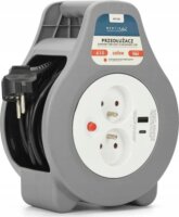 Montis MT188 220V Hálózati hosszabbító Kábeldob 2 aljzattal 10 méter - Szürke