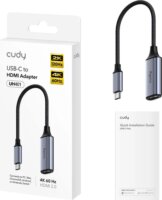 Cudy UH401 USB-C apa - HDMI anya Átalakító Adapter - Szürke/Ezüst