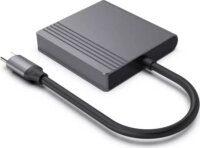 Gembird A-CM-HDMIFDPF-01 USB-C apa - HDMI / DisplayPort anya Átalakító adapter - Fekete/Szürke