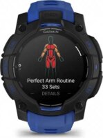 Garmin Instinct 3 AMOLED Okosóra 45mm Kék Szilikon szíjjal - Fekete