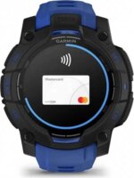 Garmin Instinct 3 AMOLED Okosóra 45mm Kék Szilikon szíjjal - Fekete