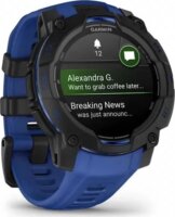 Garmin Instinct 3 AMOLED Okosóra 45mm Kék Szilikon szíjjal - Fekete