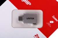 Unitek A1025GNI USB-C apa - USB-A anya OTG Adapter - Ezüst