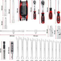 Einhell E-Case Szerszámkészlet kofferben (201 db / csomag)