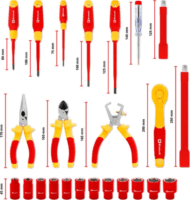 Einhell E-Case VDE Villanyszerelő szerszámkészlet kofferben (24 db / csomag)
