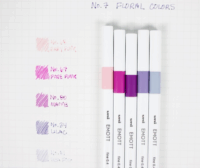 Uni Emott No.7 Floral Colors 0,4mm tűfilc készlet - Vegyes színek (5 db / csomag)