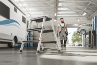 Hailo Master D70 2 x 2 lépcsőfokos Fellépő - Fekete