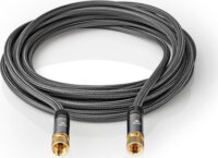 Nedis CSTB41000GY50 Type-F Koax antenna kábel 5m - Fekete