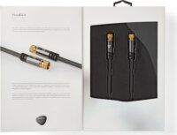 Nedis CSTB41000GY50 Type-F Koax antenna kábel 5m - Fekete