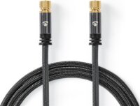 Nedis CSTB41000GY50 Type-F Koax antenna kábel 5m - Fekete
