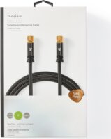 Nedis CSTB41000GY50 Type-F Koax antenna kábel 5m - Fekete