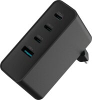 Natec NUC-2234 USB-A / 3x USB-C GaN Hálózati Gyorstöltő Adapter 100W - Fekete
