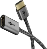 goobay 79145 HDMI 2.1 - HDMI 2.1 Adapter 0.1m - Fekete/Arany