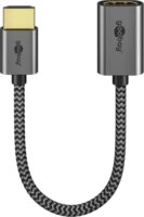 goobay 79145 HDMI 2.1 - HDMI 2.1 Adapter 0.1m - Fekete/Arany