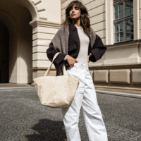 Reisenthel leo vanilla shopper M Bevásárlótáska - Bézs/Mintás