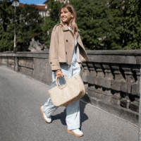 Reisenthel leo vanilla loopshopper M Bevásárlótáska - Bézs/Mintás