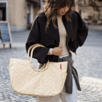 Reisenthel leo vanilla loopshopper M Bevásárlótáska - Bézs/Mintás