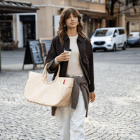 Reisenthel leo vanilla loopshopper M Bevásárlótáska - Bézs/Mintás