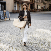 Reisenthel leo vanilla loopshopper M Bevásárlótáska - Bézs/Mintás