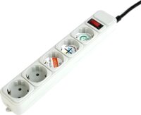 Gembird SPG3-B-15C Túlfeszültség védő elosztó 5 aljzatos 4,5m - Fehér