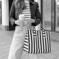 Reisenthel Daily Shopper Bevásárlótáska - Fekete-Fehér/Mintás