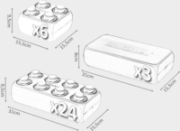 Marioinex brick nagyméretű pasztell Építőkockák 33 darabos készlet