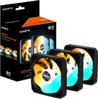 Gigabyte EZ Chain Fan 120 120mm PWM ARGB Rendszerhűtő ventilátor 3db - Fekete