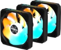 Gigabyte EZ Chain Fan 120 120mm PWM ARGB Rendszerhűtő ventilátor 3db - Fekete