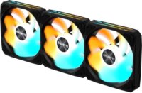 Gigabyte EZ Chain Fan 120 120mm PWM ARGB Rendszerhűtő ventilátor 3db - Fekete
